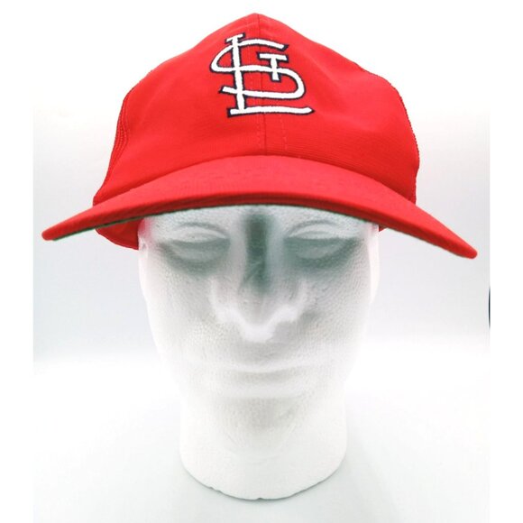 Hat St. Louis Cardinals Red Mesh Baseball Cap Vintage Snapback One Size Sports - Picture 2 of 14